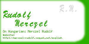 rudolf merczel business card